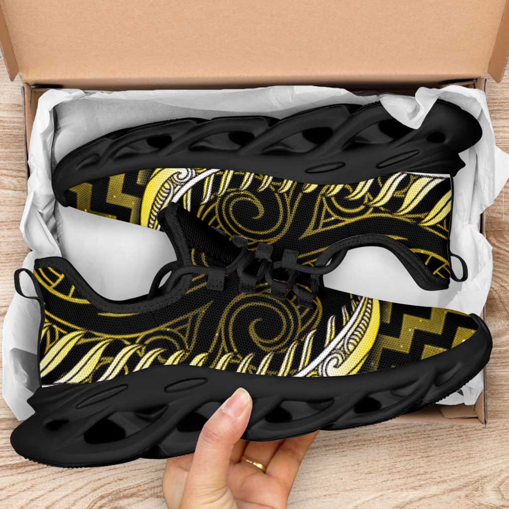 Yellow Matariki New Zealand Clunky Sneakers Maori Poutama Galaxy Vibes LT14 - Polynesian Pride