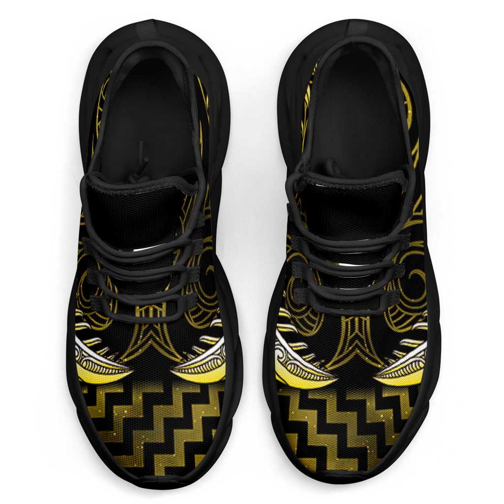Yellow Matariki New Zealand Clunky Sneakers Maori Poutama Galaxy Vibes LT14 - Polynesian Pride