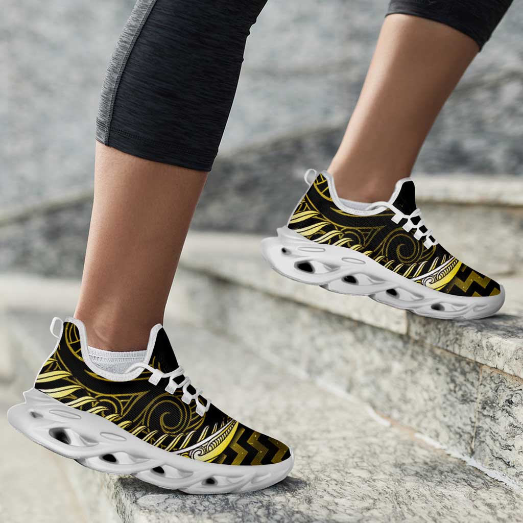 Yellow Matariki New Zealand Clunky Sneakers Maori Poutama Galaxy Vibes LT14 - Polynesian Pride