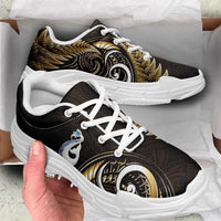 Yellow New Zealand Chunky Sneakers Aotearoa Silver Fern With Manaia Maori Unique LT14 - Polynesian Pride