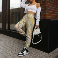 Yellow Palaka Hawaii Leis Jogger Pants Hawaiian-plaid Elegant Tropical Vibes - Polynesian Pride