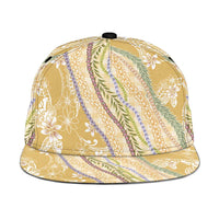 Yellow Palaka Hawaii Leis Snapback Cap Hawaiian-plaid Elegant Tropical Vibes - Polynesian Pride