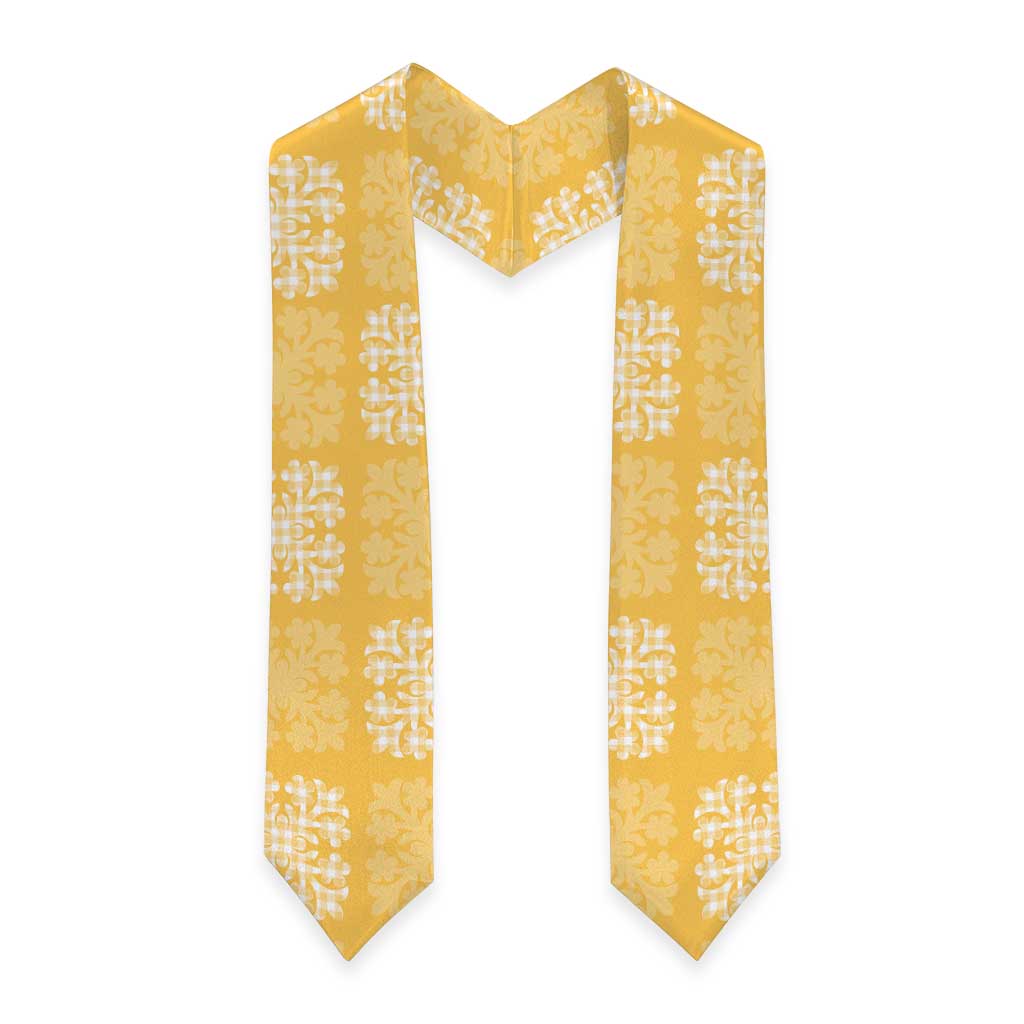 Yellow Palaka Quilt Hawaii Graduation Stole Traditional Hawaii-plaid Pattern LT14 - Polynesian Pride