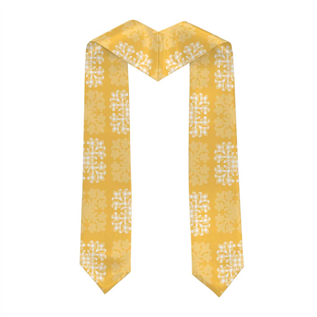 Yellow Palaka Quilt Hawaii Graduation Stole Traditional Hawaii-plaid Pattern LT14 - Polynesian Pride