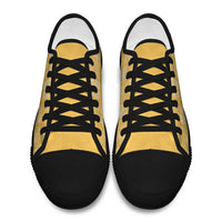 Yellow Palaka Quilt Hawaii Low Top Shoes Traditional Hawaii-plaid Pattern LT14 - Polynesian Pride