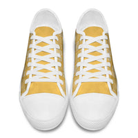 Yellow Palaka Quilt Hawaii Low Top Shoes Traditional Hawaii-plaid Pattern LT14 - Polynesian Pride