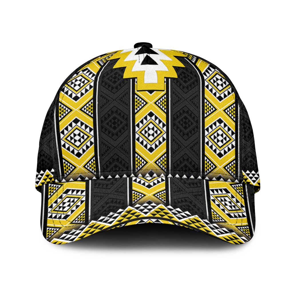 Yellow Taniko Aotearoa Classic Cap Niho Taniwha Mix Poutama LT14