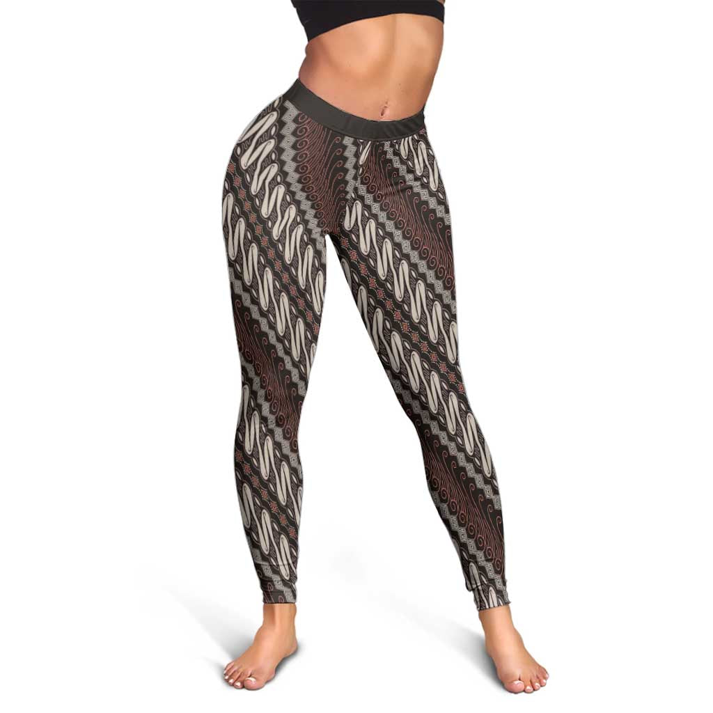 Yogyakarta Parang Batik Motifs Leggings Indonesian Traditional Pattern