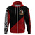 Vanuatu Custom Hoodie Polynesian Diagonal Pattern Red