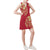 Polynesian Floral Sleeveless V Neck Dress - Red Version - Polynesian Pride