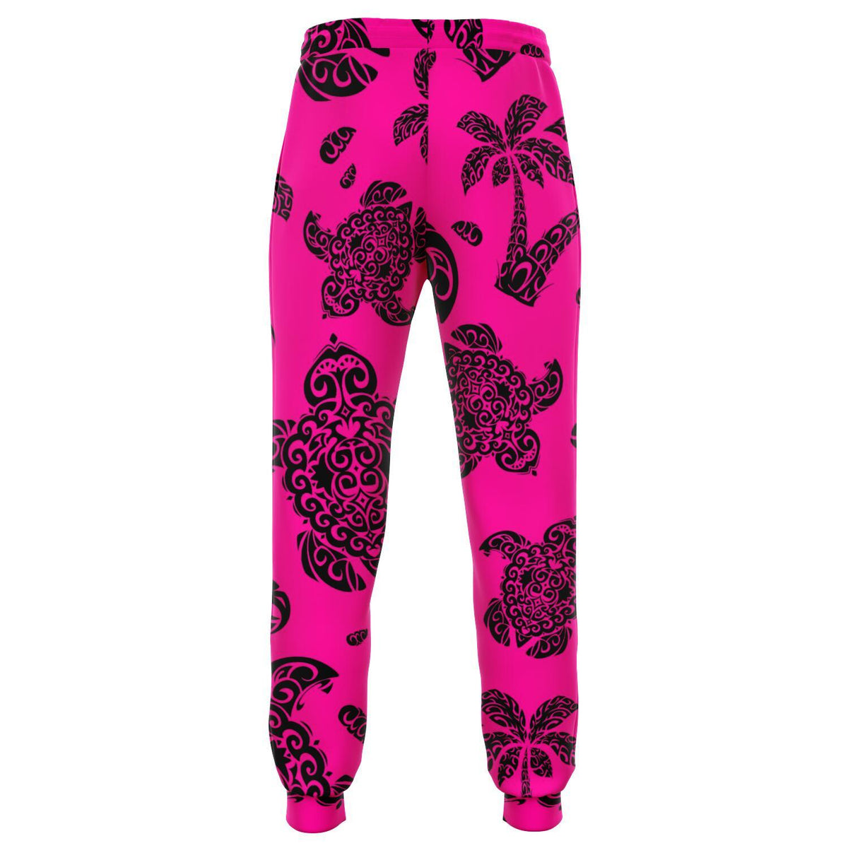 Polynesian Turtle Palm And Sea Pebbles Pink Joggers - Polynesian Pride