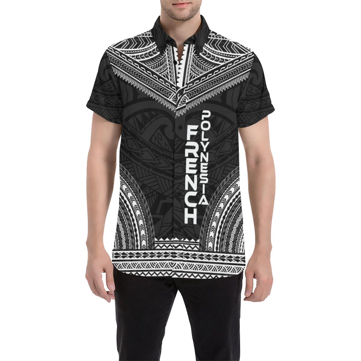 French Polynesia Polynesian Chief Shirt - Black Version - Polynesian Pride