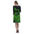 Polynesian Rhea Loose Round Neck Dress - Black Turtle Green - Polynesian Pride