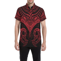 Polynesian Short Sleeve Shirt Short Sleeve Shirt Red - Polynesian Pride