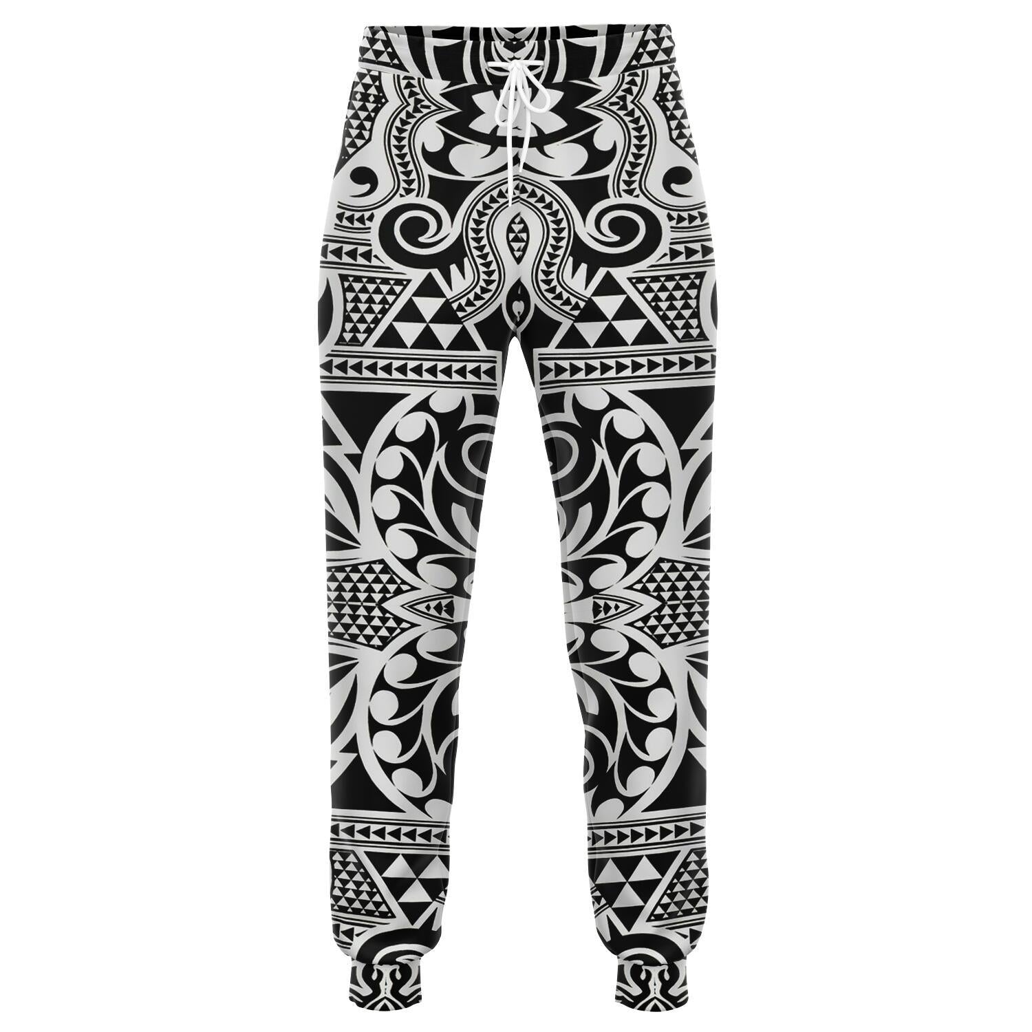 Polynesian Kakau Turtle Joggers Unisex Black - Polynesian Pride