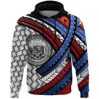 Seal of Hawaii Hoodie Lauhala Polynesian Unisex White - Polynesian Pride