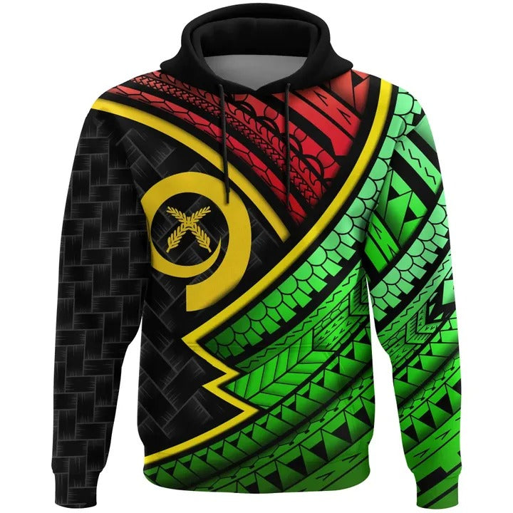 Vanuatu Hoodie Vanuatu Lauhala Polynesian Unisex Black - Polynesian Pride