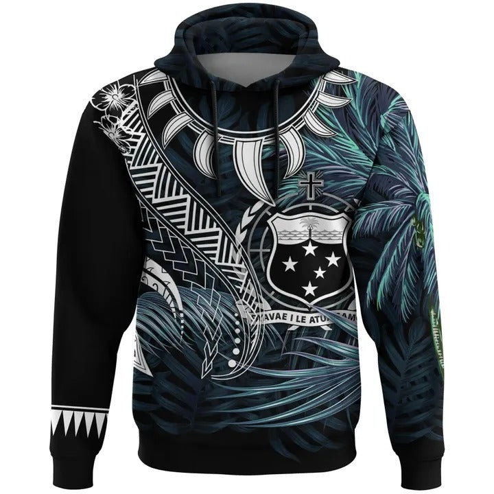 Samoa Hoodie Samoan Polynesian Pacific Tribal Unisex Black - Polynesian Pride