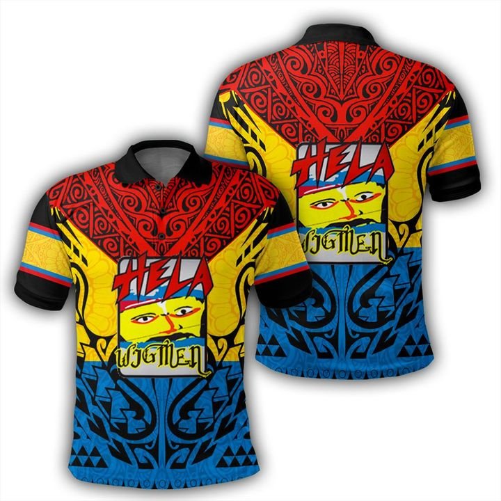 Hela Wigmen Polo Shirt Papuan Unisex White - Polynesian Pride