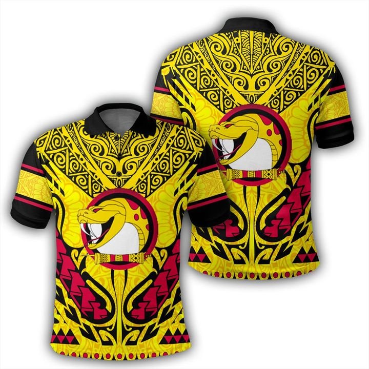 Port Moresby Vipers Polo Shirt Papuan Unisex Yellow - Polynesian Pride