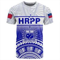 HRPP Samoa T Shirt Polynesian Pattern Unisex Blue - Polynesian Pride
