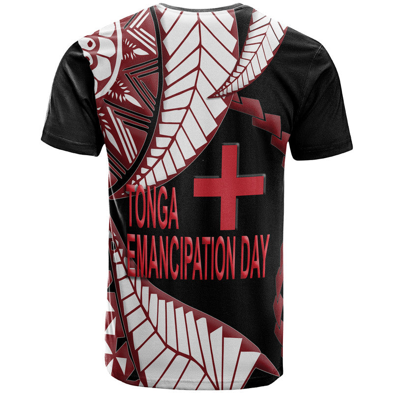 Tonga Emancipation Day T Shirt Kupesi Pattern No.1 Black LT9 - Polynesian Pride