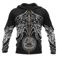 American Samoa Polynesian Zip up Hoodie White Turtle Manta Ray Unisex WHITE - Polynesian Pride