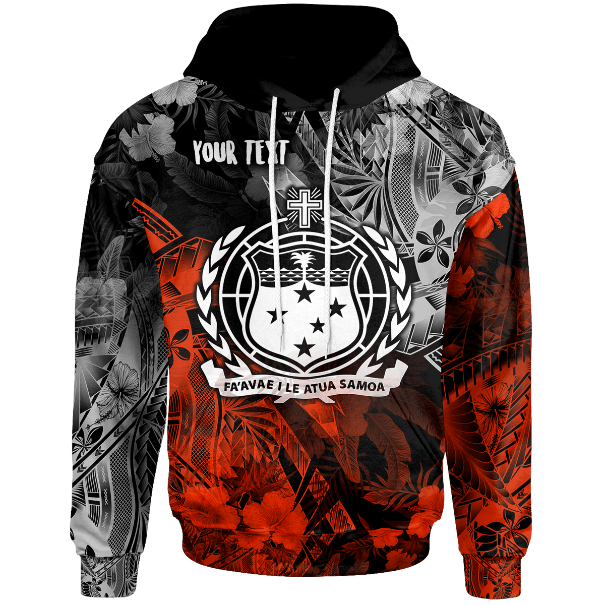 Samoa Polynesian Custom Hoodie Vintage Polynesian Style Unisex Black - Polynesian Pride