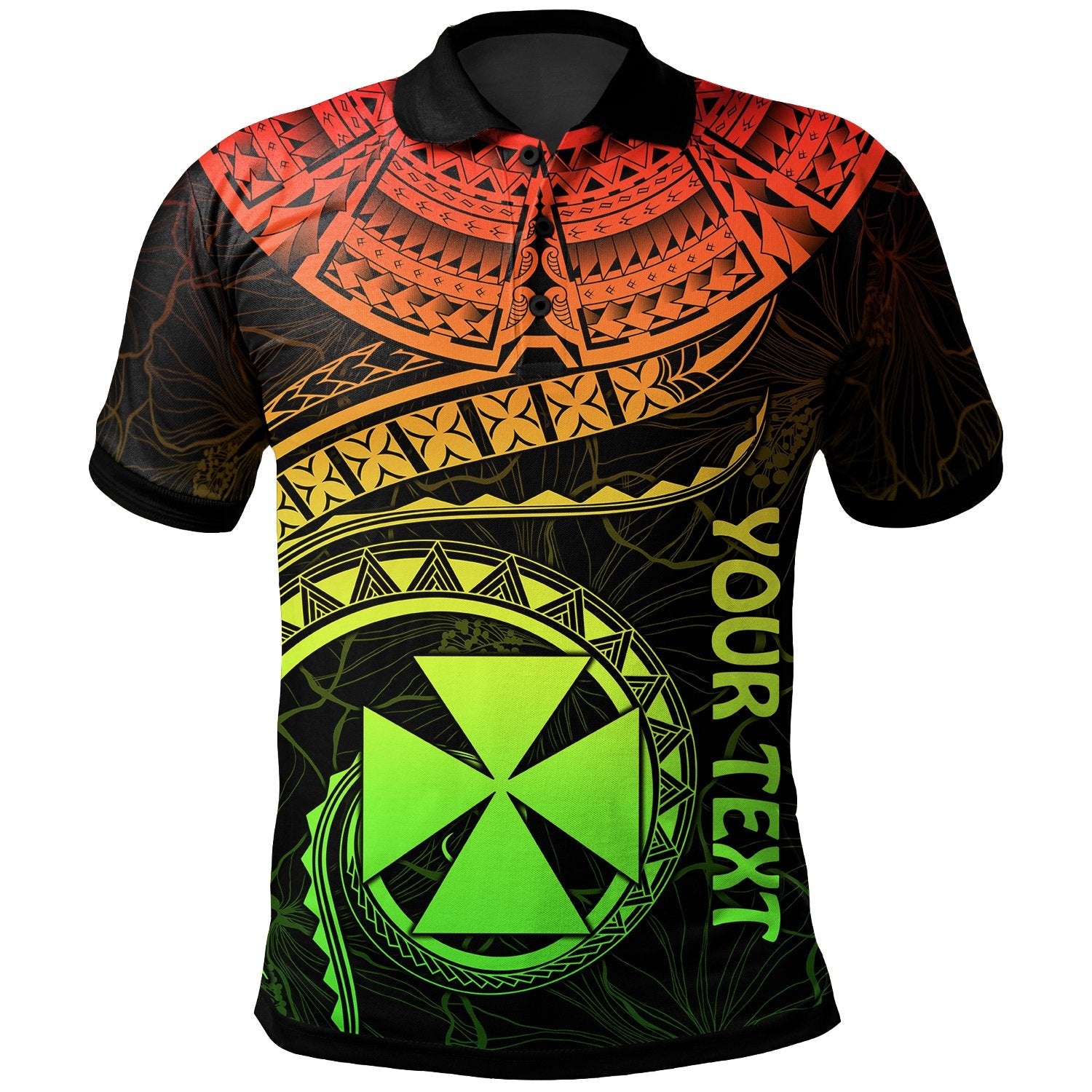 Wallis and Futuna Custom Polo Shirt Polynesian Waves (Reggae) Unisex Reggae - Polynesian Pride