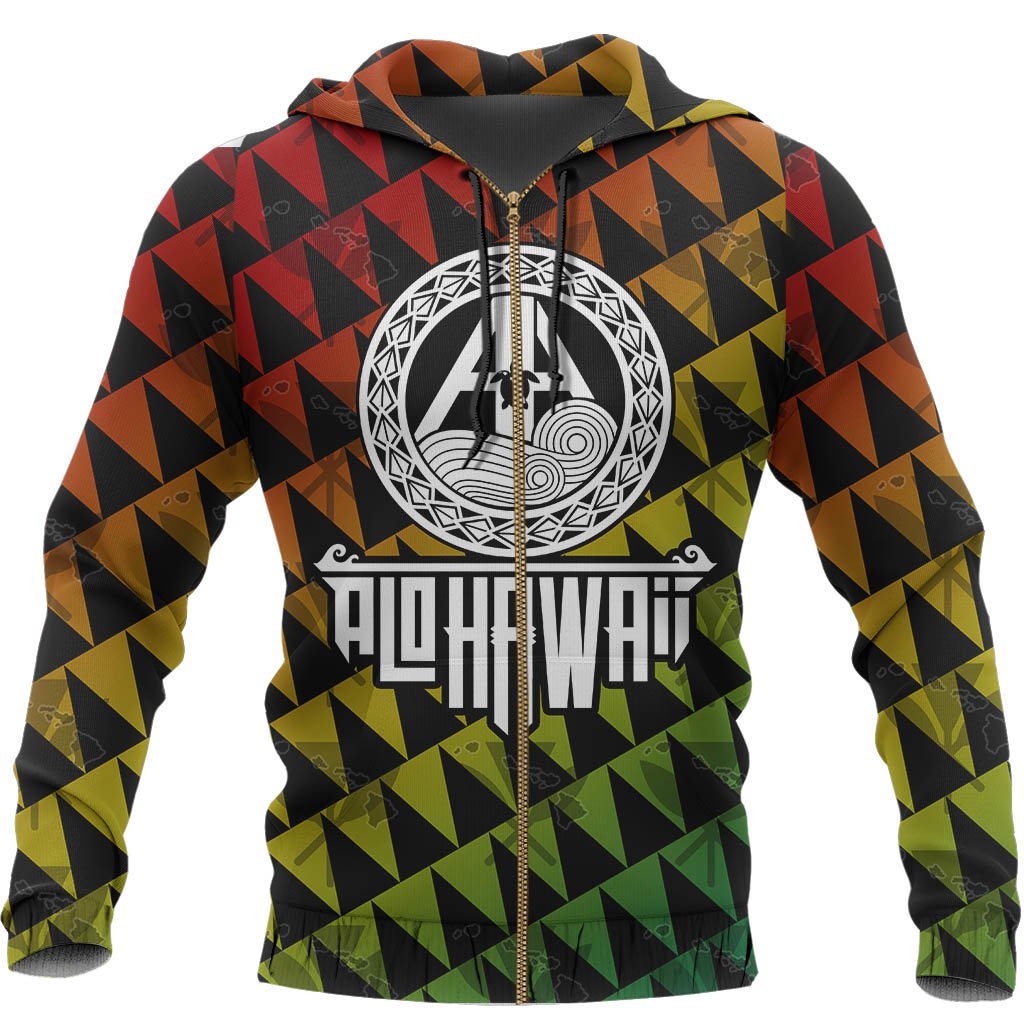 Hawaii Kanaka Zipper Hoodie - Polynesian Pride