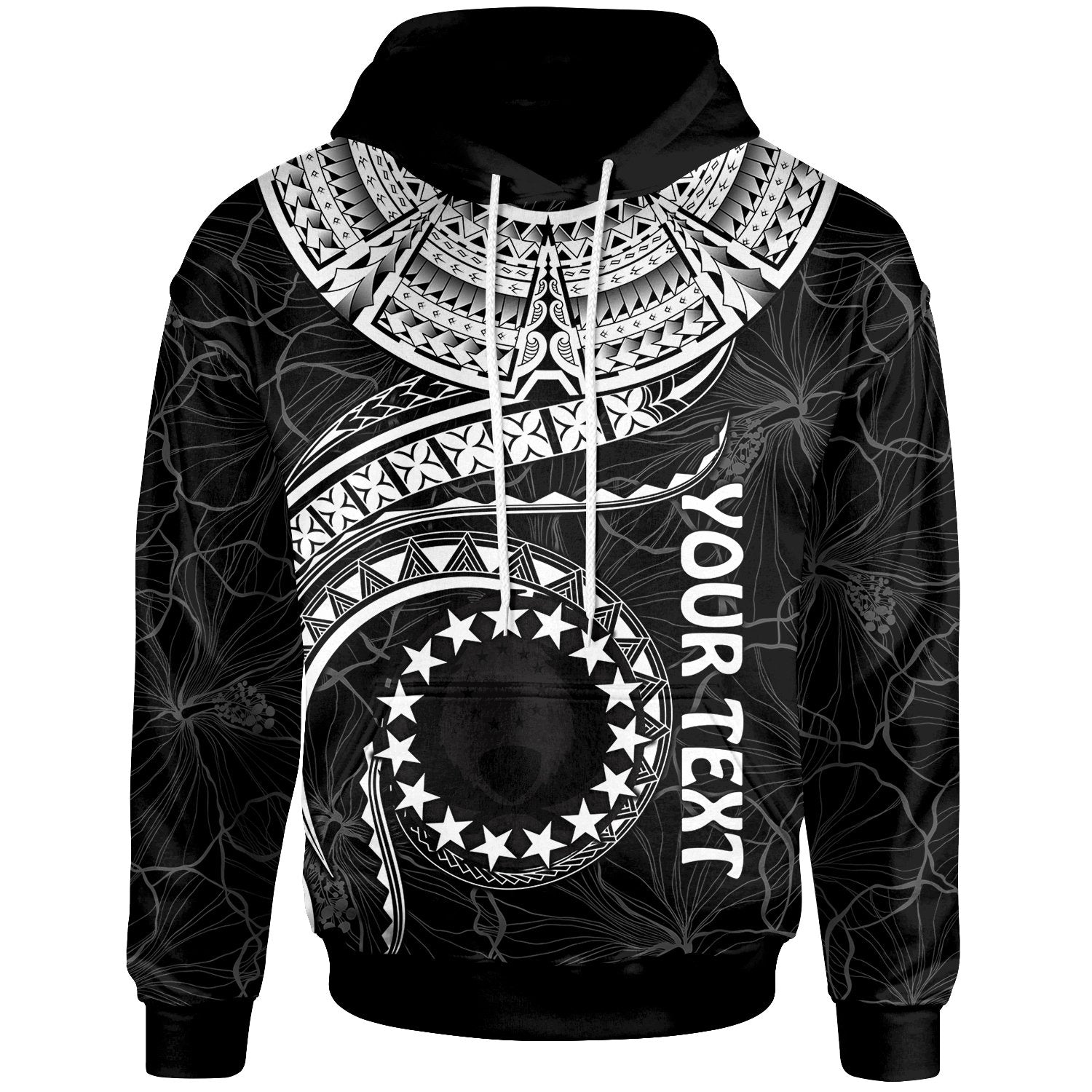 Cook Islands Polynesian Custom Hoodie Cook Islands Waves (White) Unisex White - Polynesian Pride