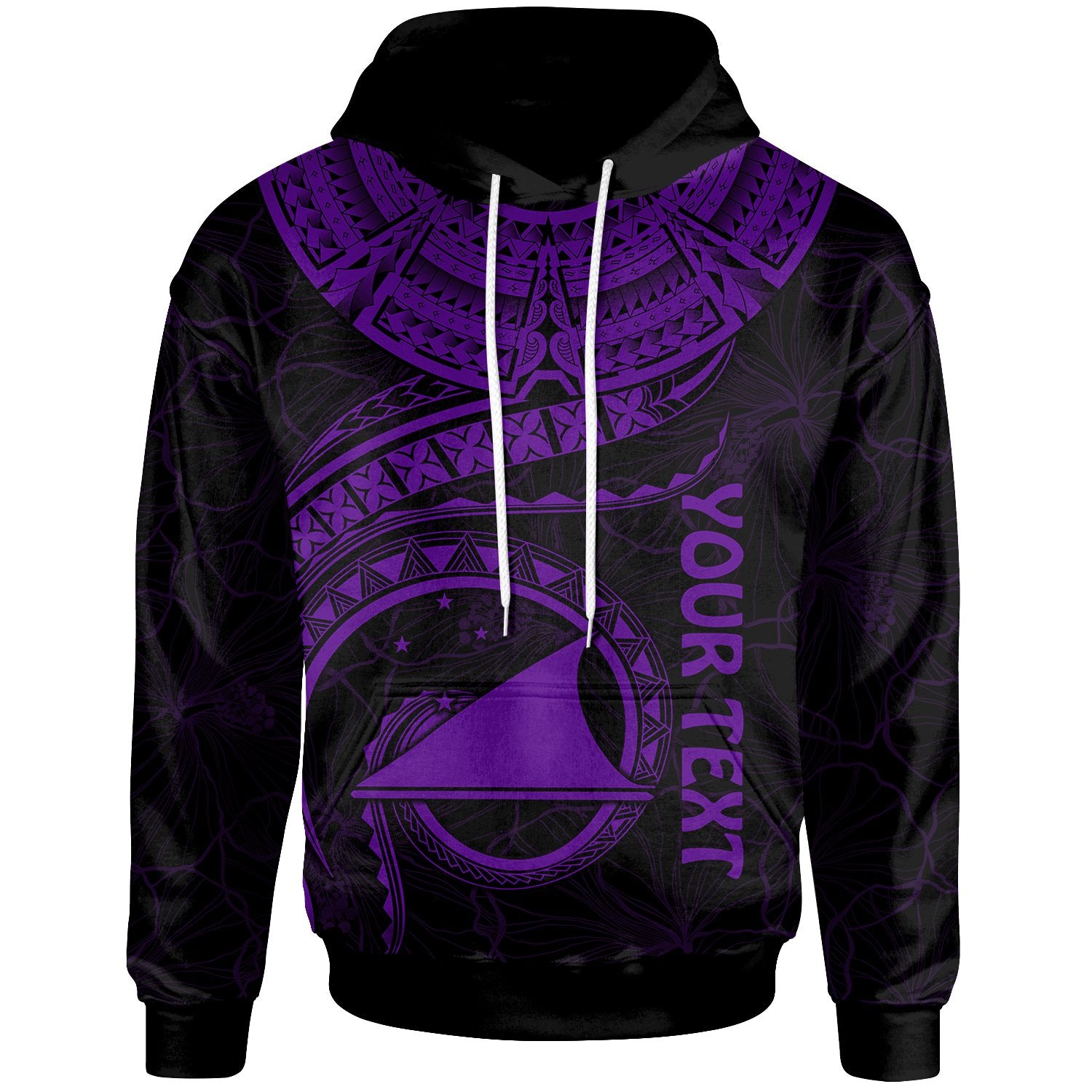 Tokelau Polynesian Custom Hoodie Tokelau Waves (Purple) Unisex Purple - Polynesian Pride