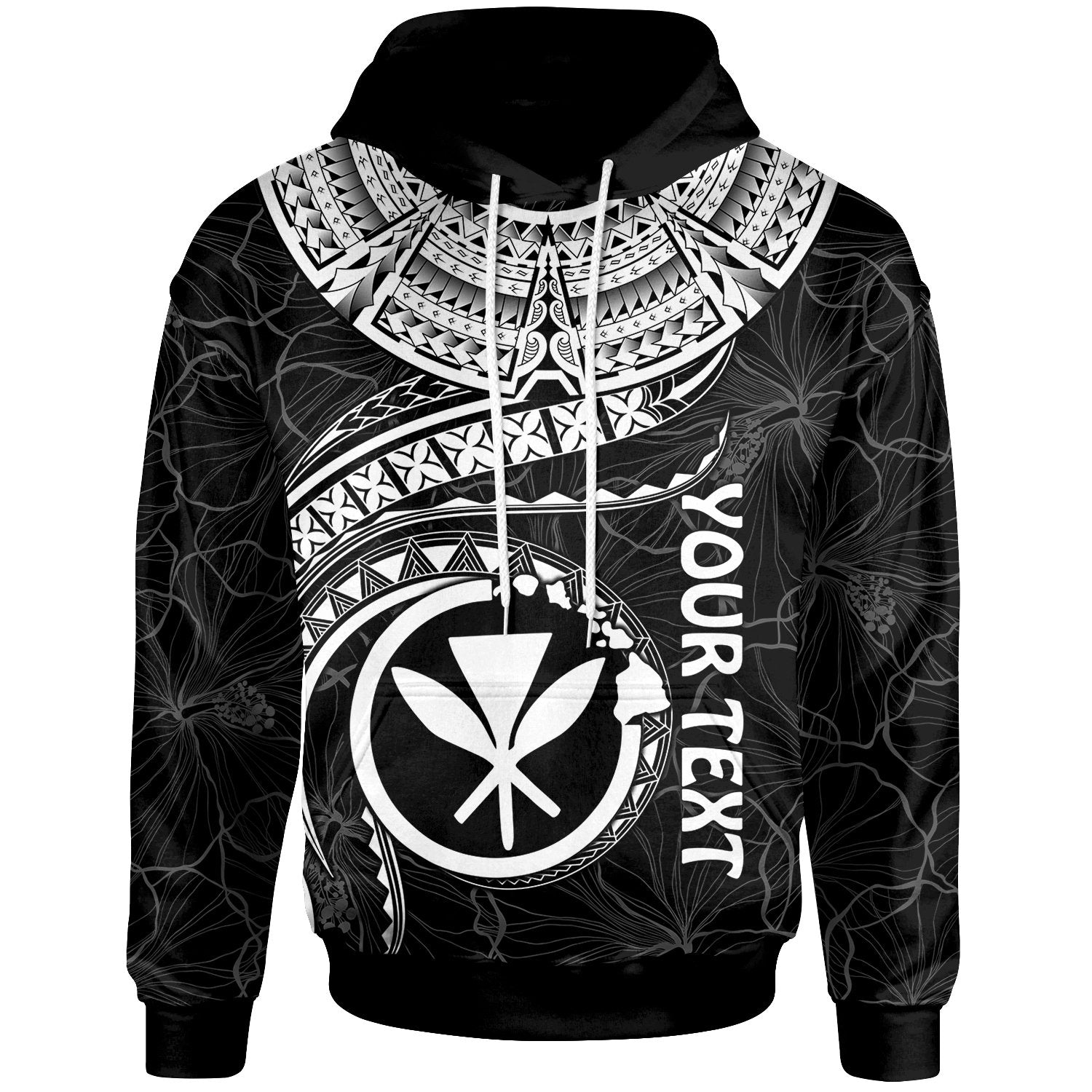 Polynesian Hawaii Kanaka Maoli Custom Hoodie Hawaiian Waves (White) Unisex White - Polynesian Pride