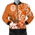 Custom Hawaii Personalised Men's Bomber Jacket - Hawaii Seal Hawaiian Spirit Orange - Polynesian Pride