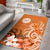 Custom Tahiti Personalised Area Rug - Tahitians Spirit Orange - Polynesian Pride