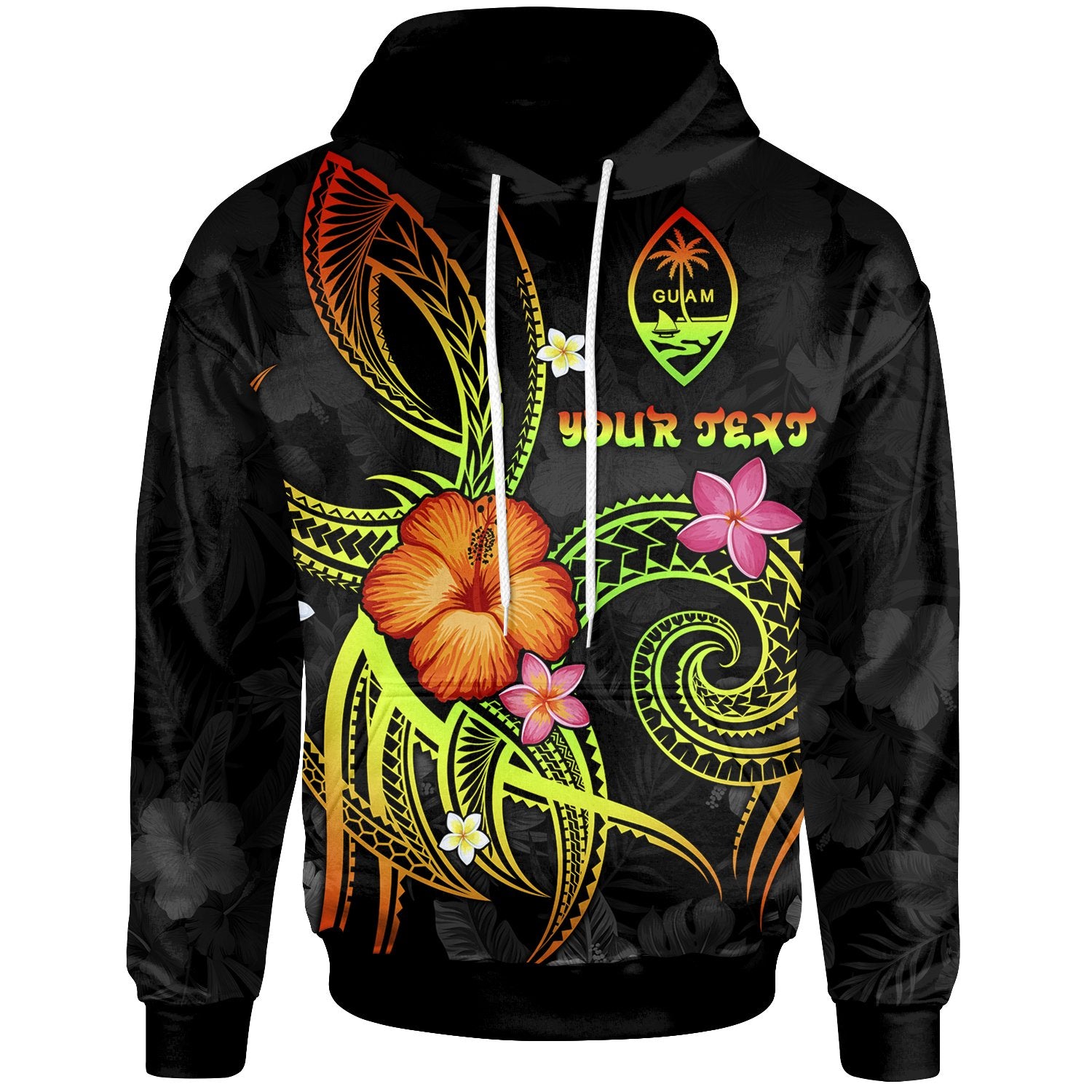 Guam Polynesian Custom Hoodie Legend of Guam (Reggae) Unisex Reggae - Polynesian Pride