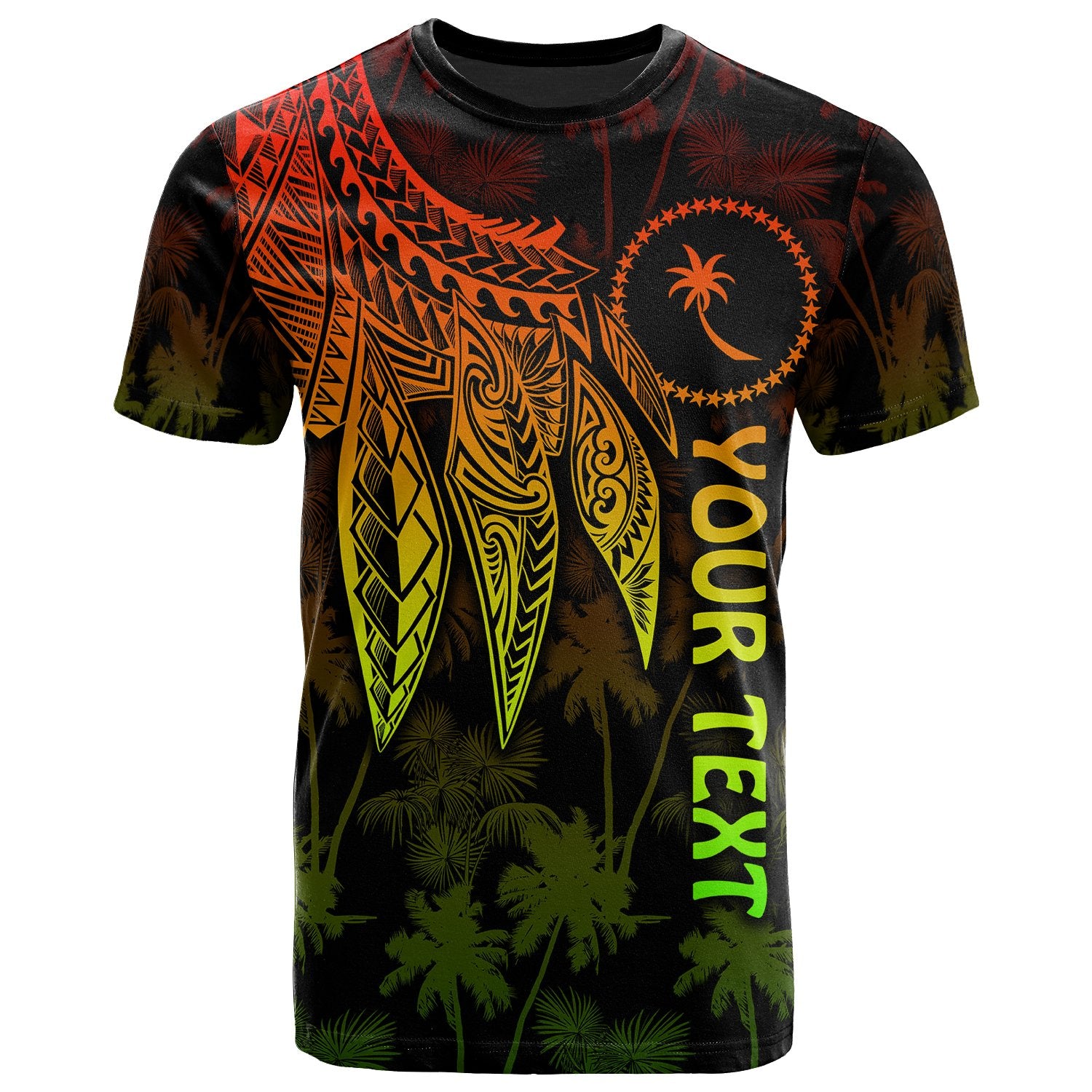 Chuuk Custom T Shirt Polynesian Wings (Reggae) Unisex Reggae - Polynesian Pride