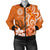 Custom American Samoa Personalised Women's Bomber Jacket - American Samoa Spirit Orange - Polynesian Pride