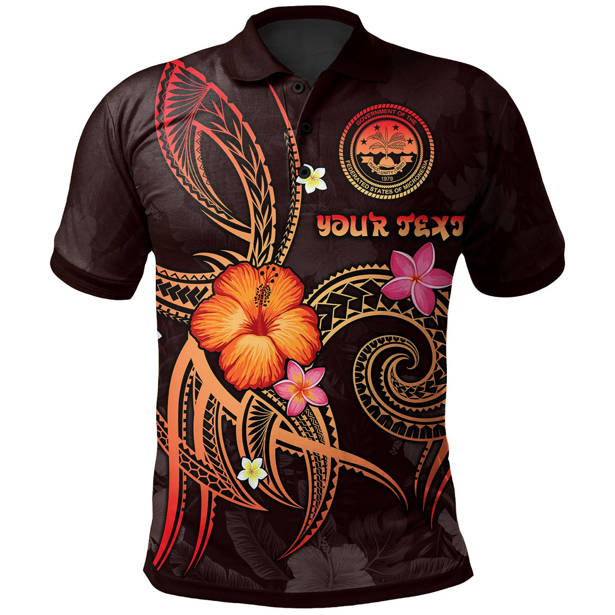 Federated States of Micronesia Polynesian Custom Polo Shirt Legend of FSM (Red) Unisex Red - Polynesian Pride