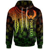 Pohnpei Custom Hoodie Polynesian Wings (Reggae) Reggae - Polynesian Pride