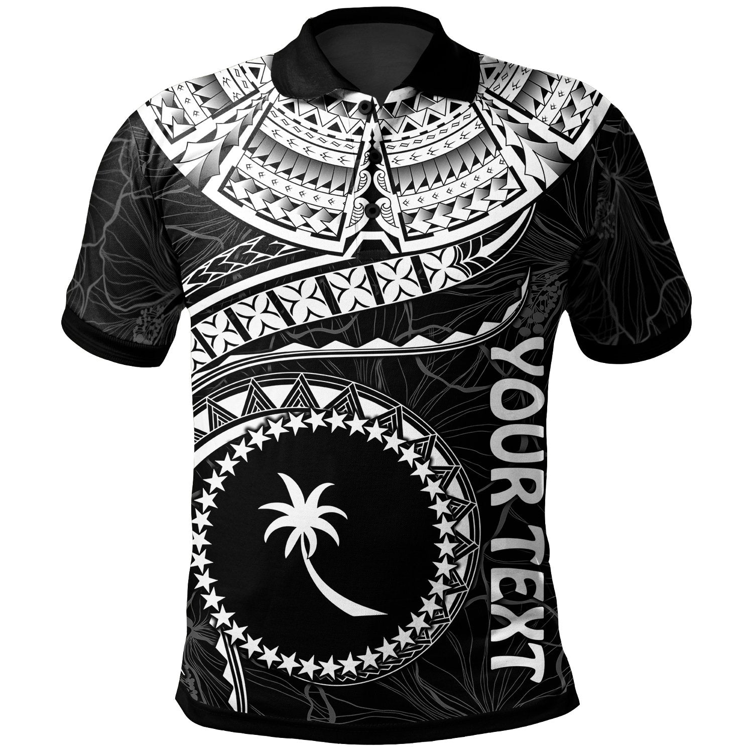 Chuuk Polynesian Custom Polo Shirt Truk Waves (White) Unisex White - Polynesian Pride