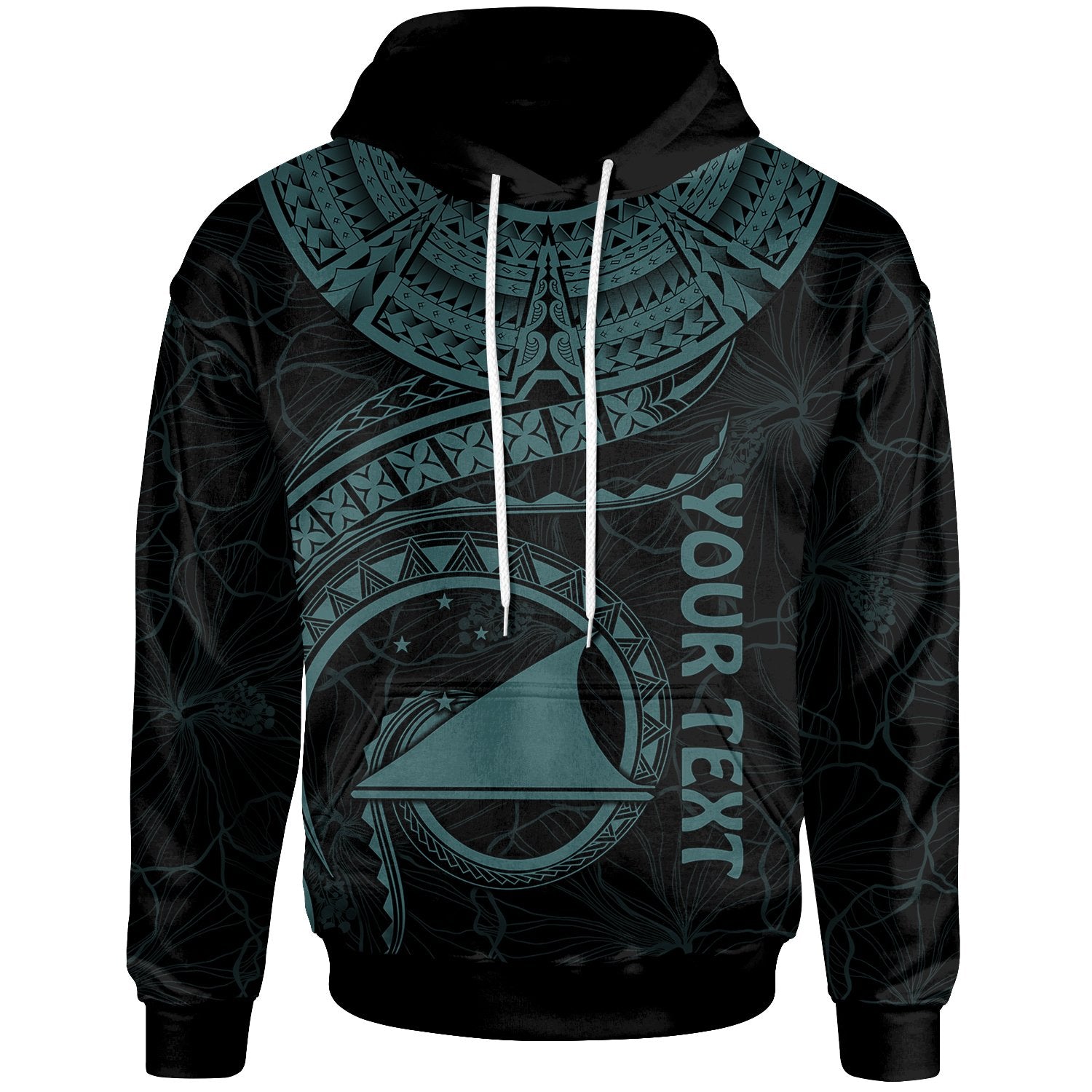 Tokelau Polynesian Custom Hoodie Tokelau Waves (Turquoise) Unisex Turquoise - Polynesian Pride