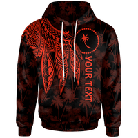 Chuuk Custom Hoodie Polynesian Wings (Red) Red - Polynesian Pride