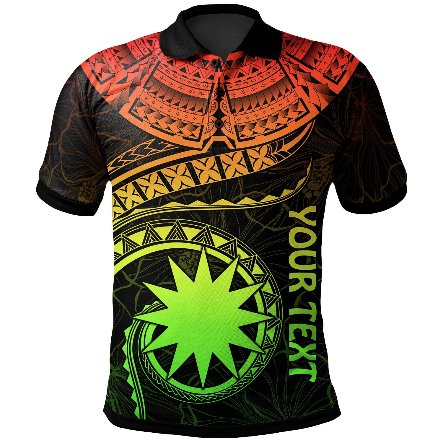 Nauru Polynesian Custom Polo Shirt Nauru Waves (Reggae) Unisex Reggae - Polynesian Pride