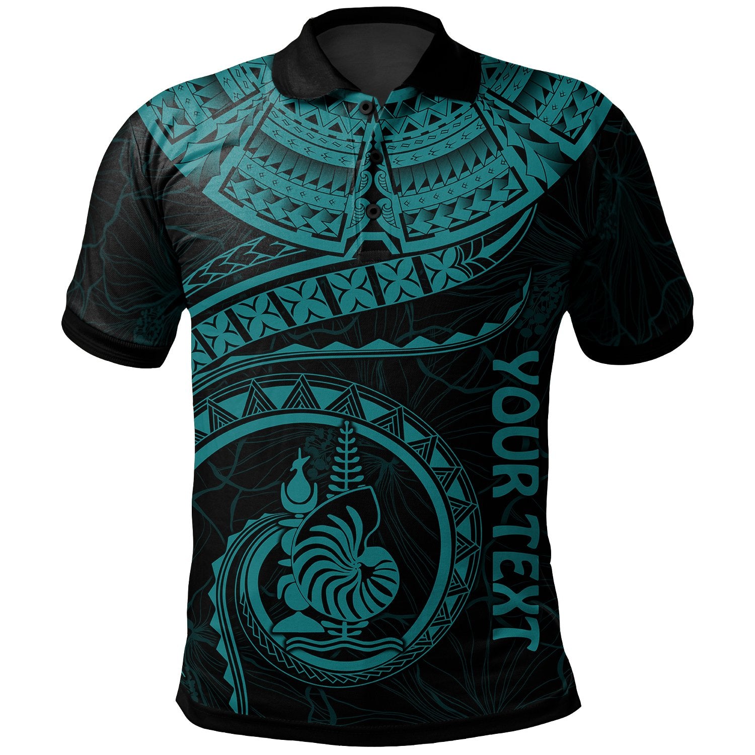 New Caledonia Polynesian Custom Polo Shirt Polynesian Waves (Turquoise) Unisex Turquoise - Polynesian Pride