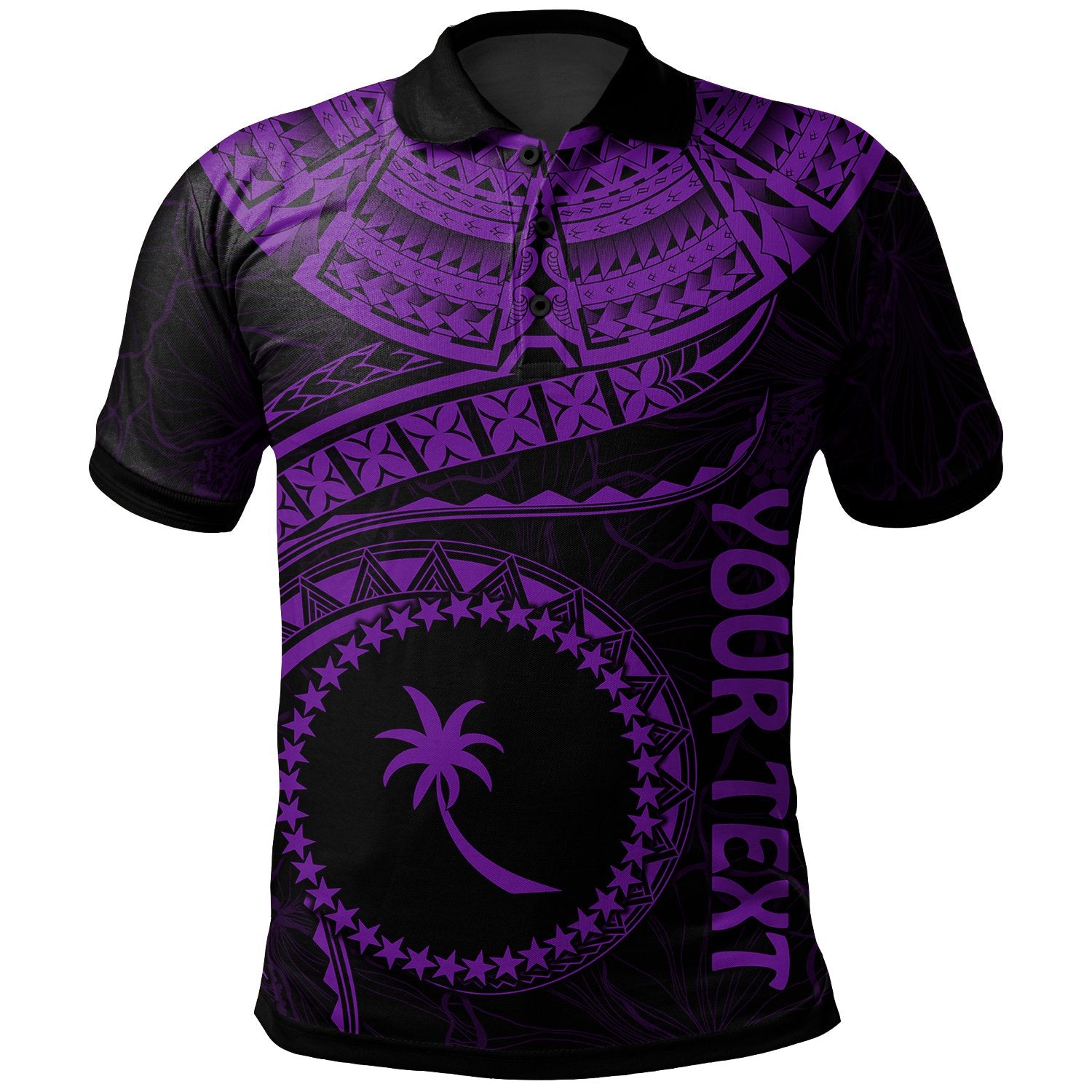 Chuuk Polynesian Custom Polo Shirt Truk Waves (Purple) Unisex Purple - Polynesian Pride