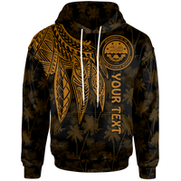 Federated States of Micronesia Custom Hoodie Polynesian Wings (Golden) Unisex Golden - Polynesian Pride
