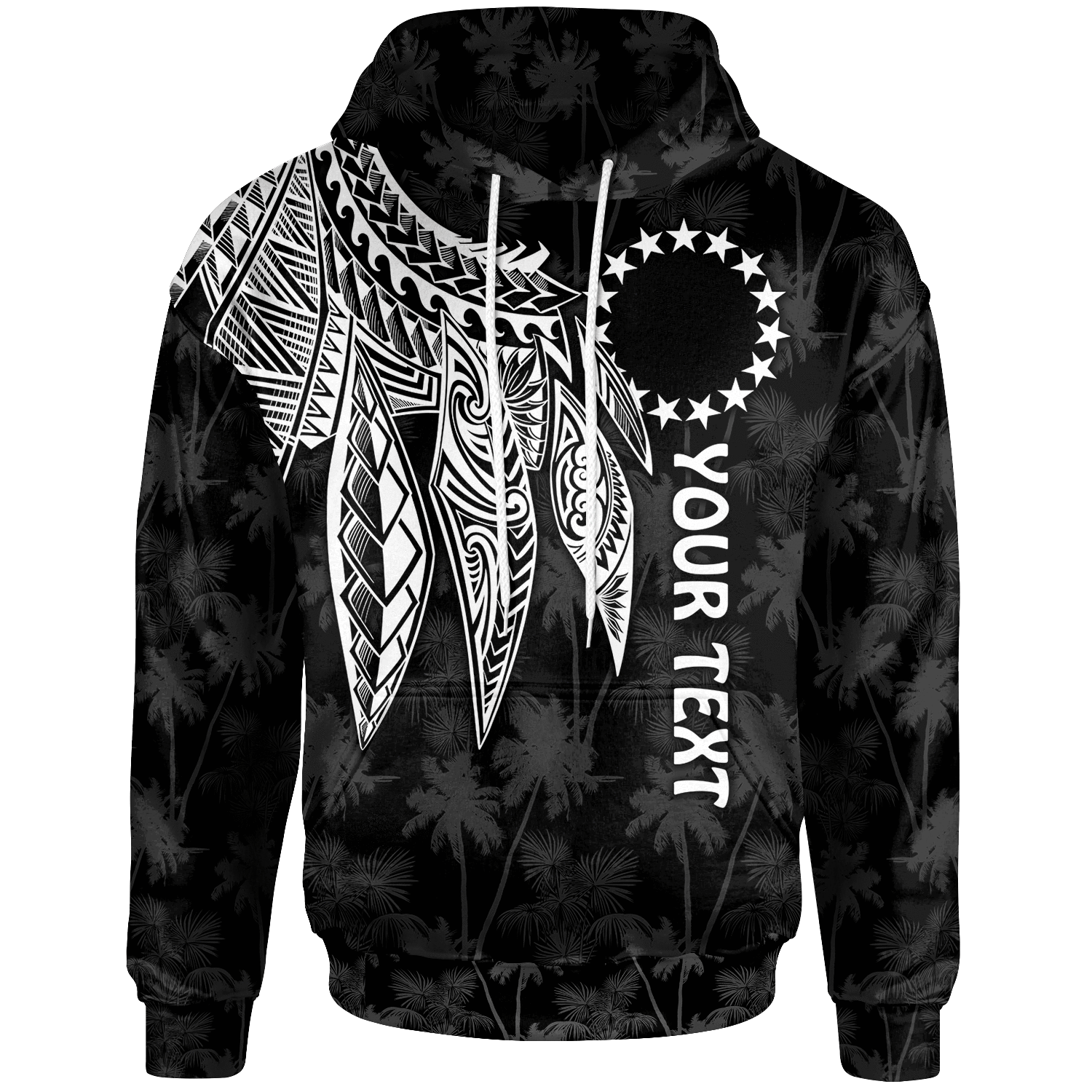 Cook Islands Custom Hoodie Polynesian Wings (White) Unisex White - Polynesian Pride