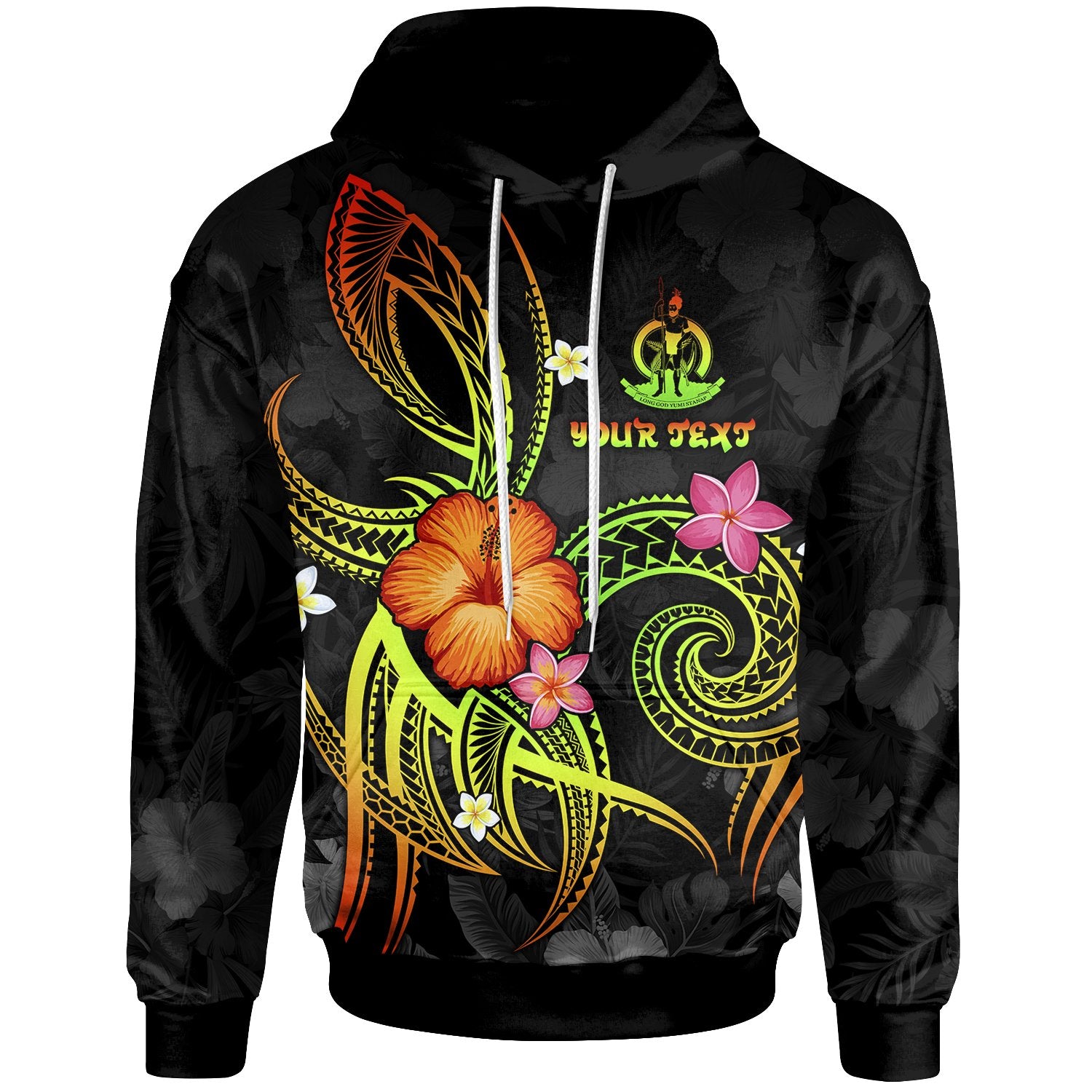 Vanuatu Polynesian Custom Hoodie Legend of Vanuatu (Reggae) Unisex Reggae - Polynesian Pride