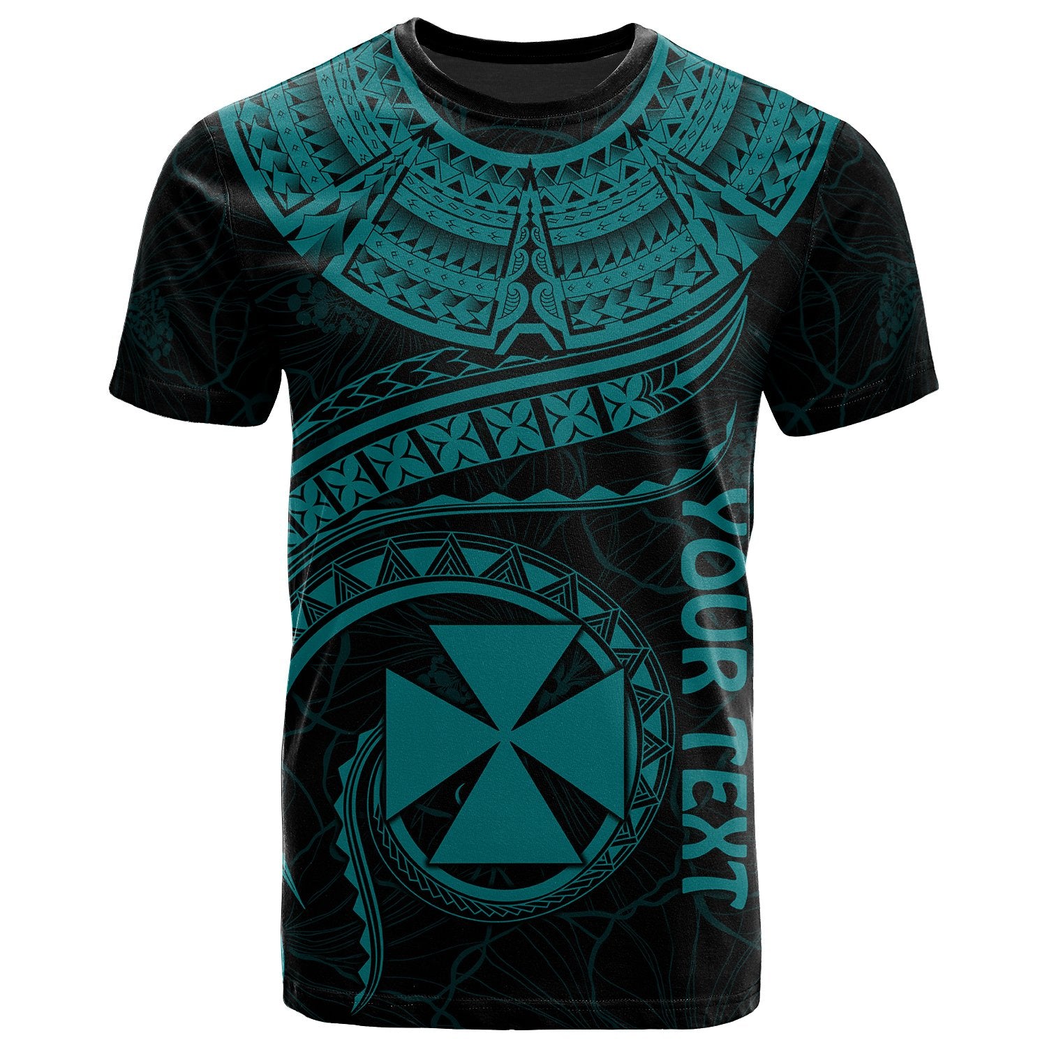 Wallis and Futuna Polynesian Custom T Shirt Wallis and Futuna Waves (Turquoise) Unisex Art - Polynesian Pride